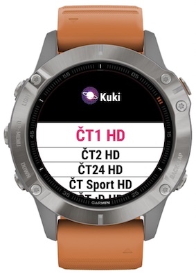 Aplikace Kuki pro chytré hodinky Garmin