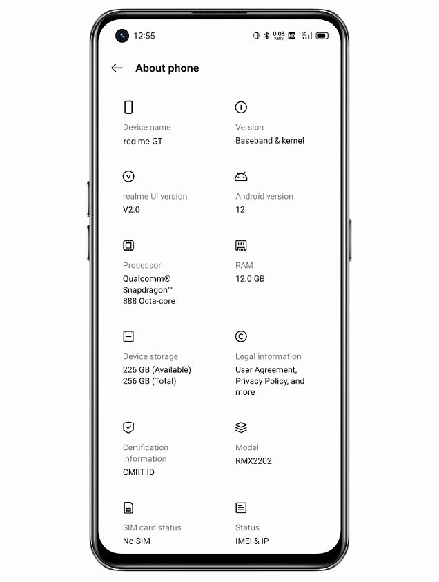Realme GT a beta Androidu 12