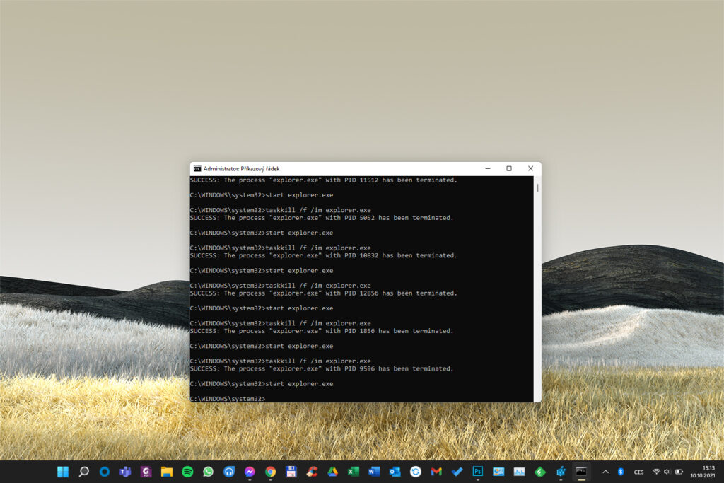 Windows 11 Příkazový řádek