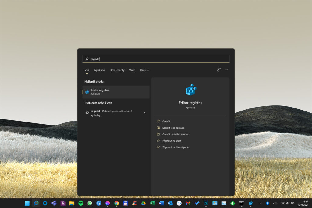 Windows 11 Editor registrů